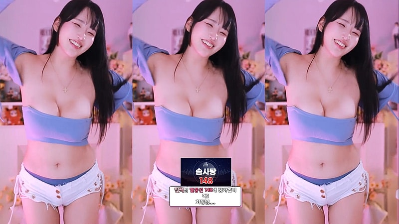 BJㅎㄹ미 출렁거리는 가슴 튜브탑 슴부먼트