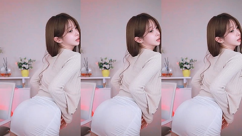 팬티가 비치는 미시룩 원피스 존예 BJㅅㅎ빈
