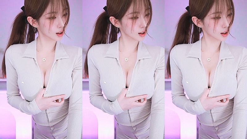 요염한 BJㅅㅎ빈 살짝 비치는 미시룩 원피스