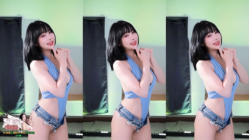 청반바지 핫팬츠 BJㅂㅁ송 슬쩍 보댕이 노출