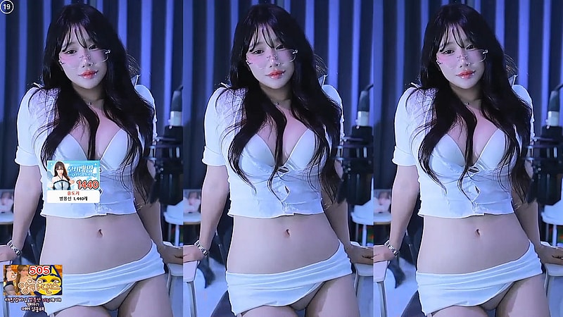 하얀 피부에 하얀 브라 은꼴 속바지 BJㄱㄹㄹ영