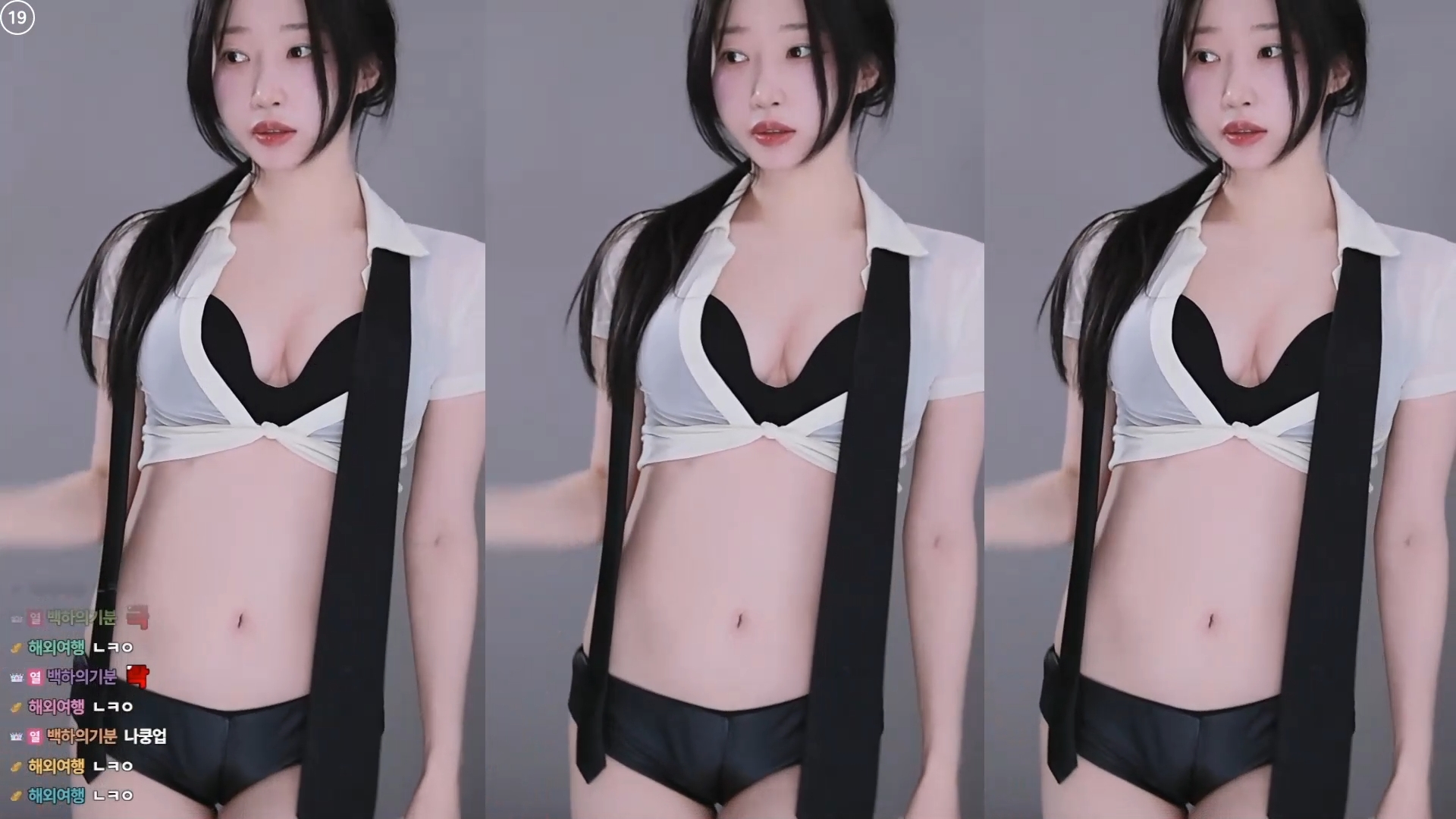 작은 가슴 짧은 반바지 언더캠 밑캠 BJㅂ하