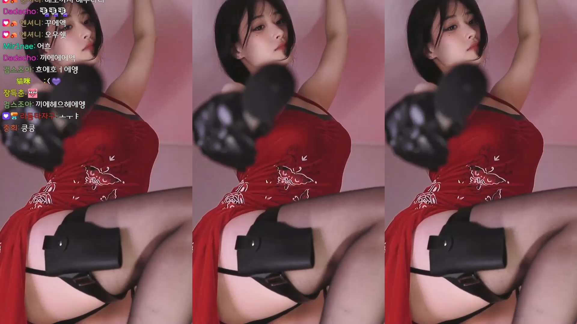 가터벨트 옆트임 치마 BJㅁㅇ츄 은꼴 방송