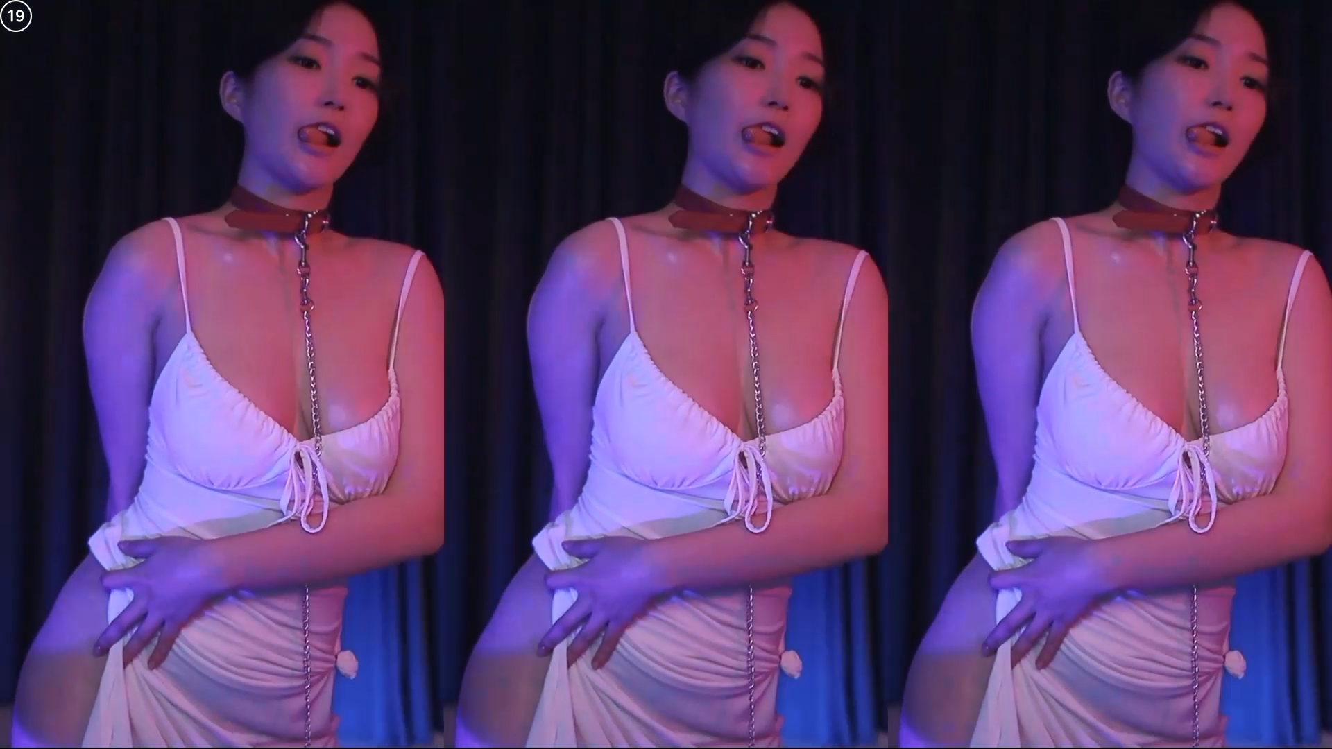 노브라 노템 가슴 무빙 미시룩 원피스 BJㅎ꼬