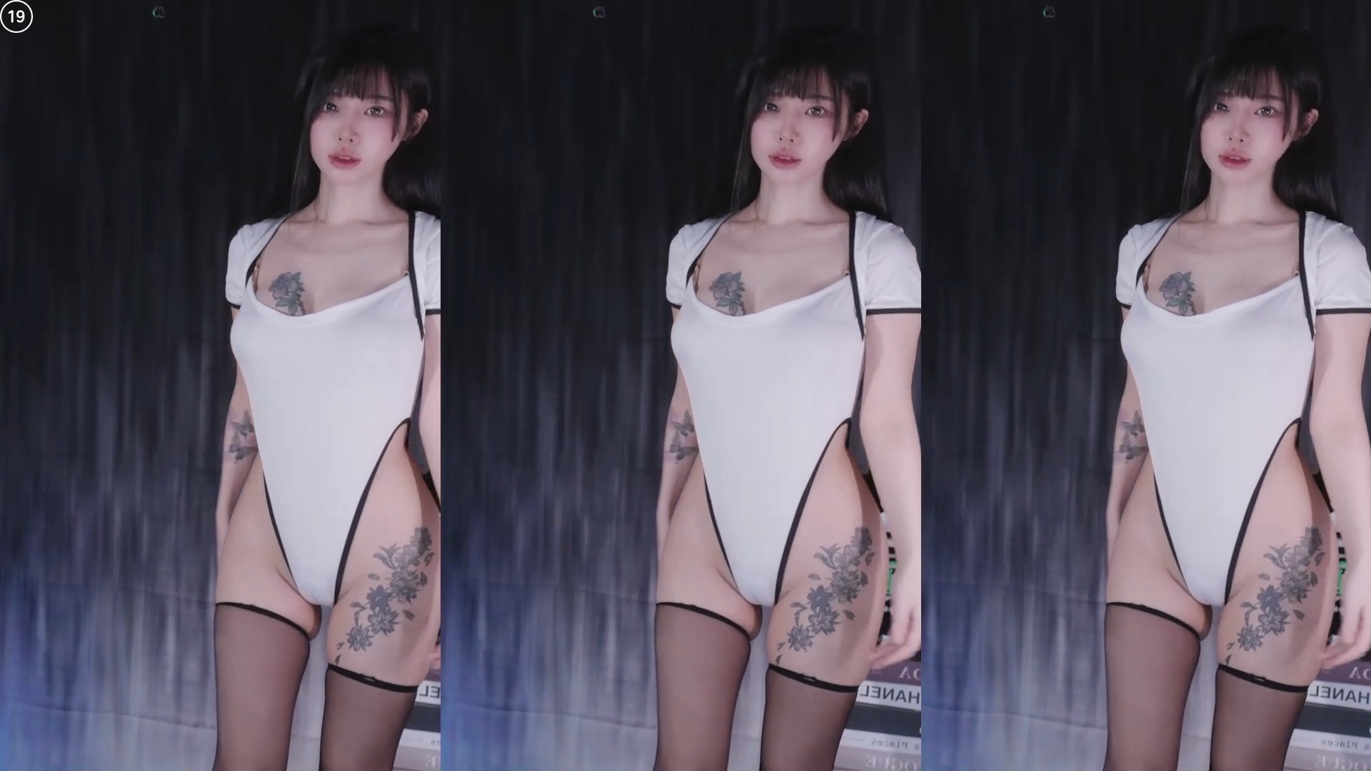 하얀 하이레그 도끼 자국 비키니 의첸 BJㅇㅎ디