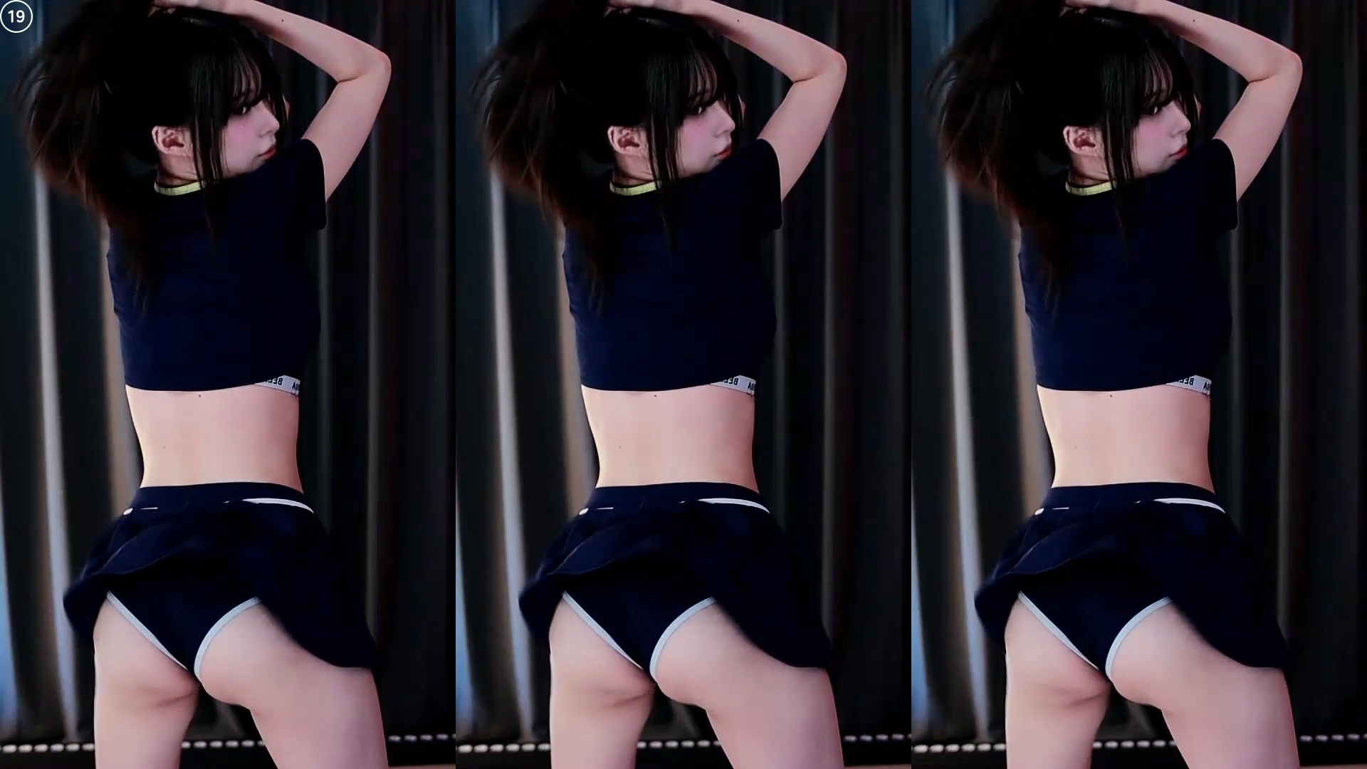 짧은 치마 속바지 BJ깅ㅇㅅ 토실토실 엉덩이