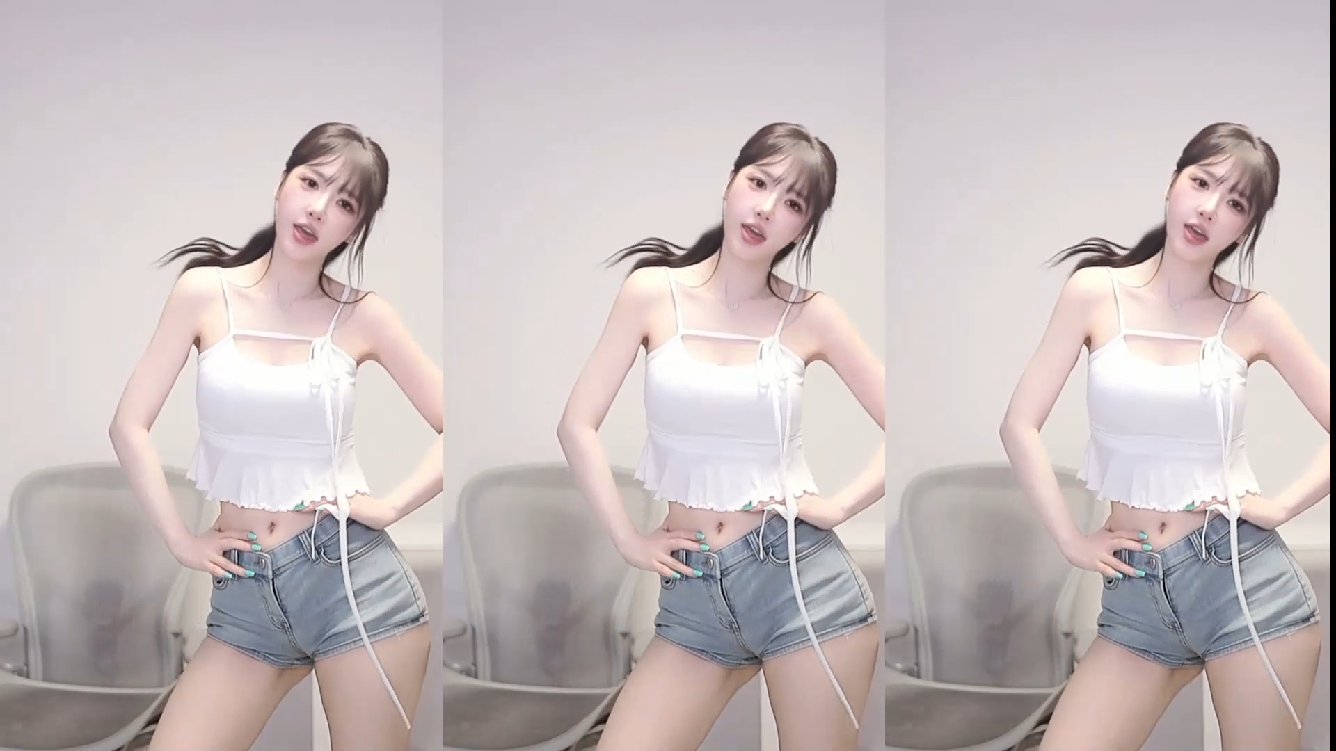 존예 몸매 BJㄱ화 청반바지 살짝 엉밑살