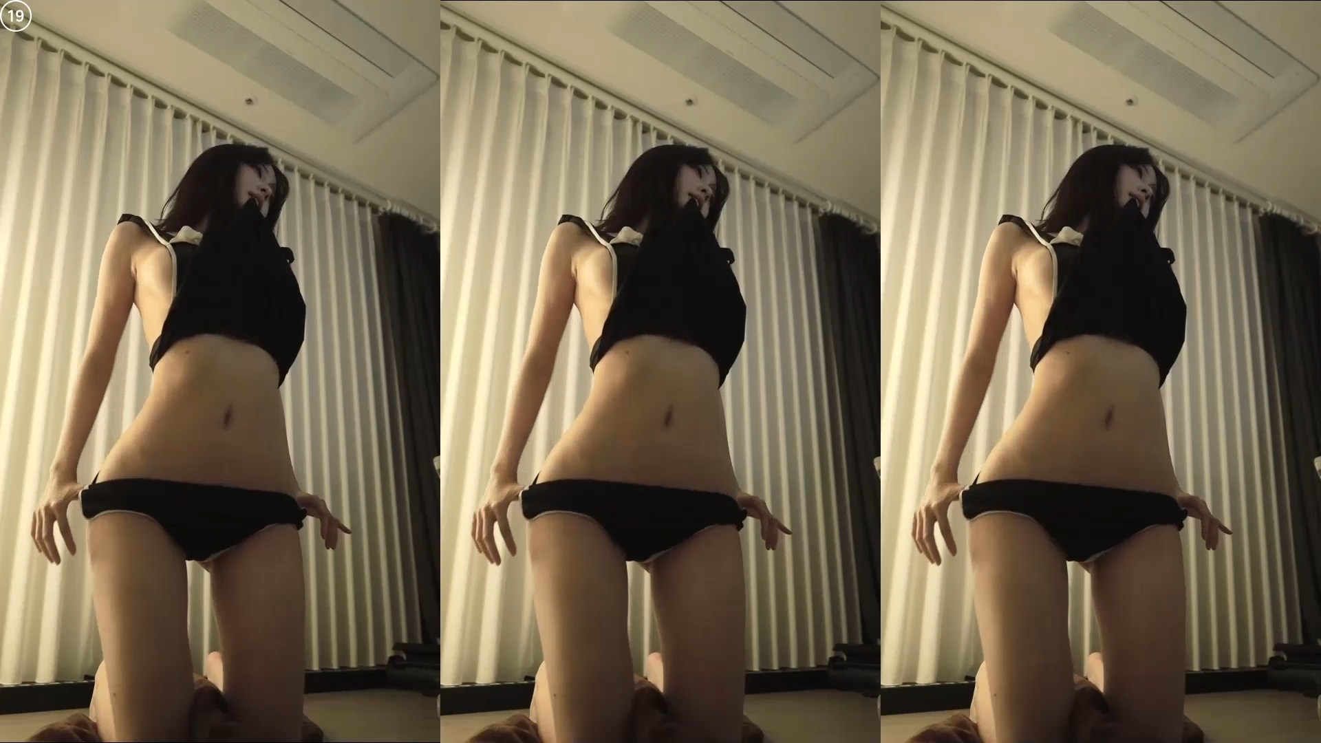 노브라 앞치마 사이드붑 BJ깅ㅇㅅ 리액션컷