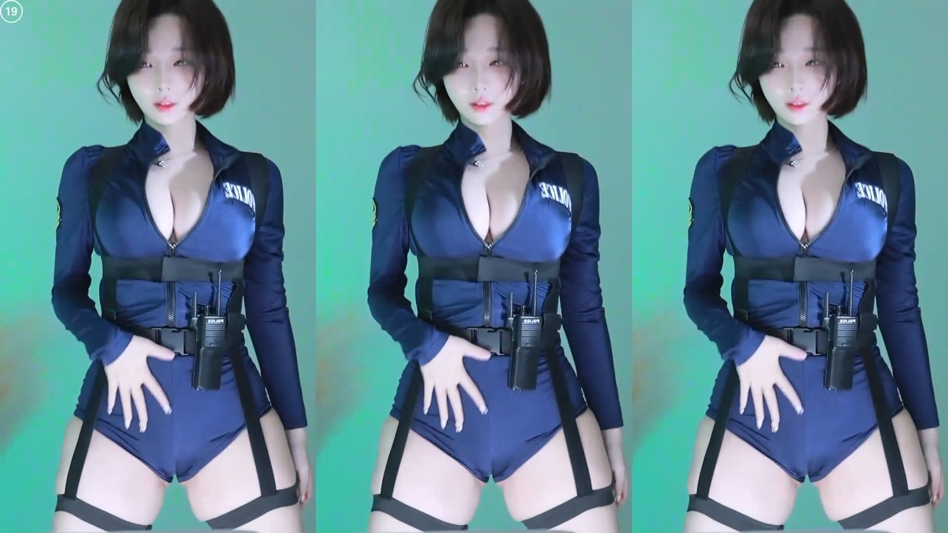 폴리스 코스튬 BJㄹ아 육덕진 베이글 몸매