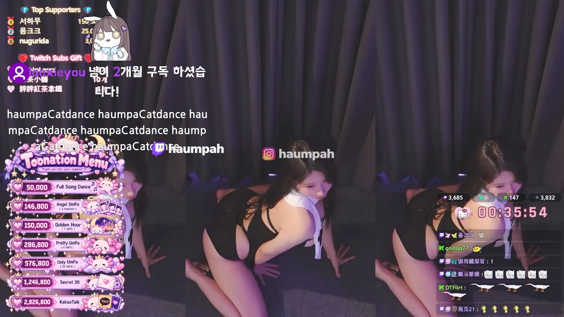 은꼴 노브라 코스프레 복장 BJㅎㅇ파 리액션
